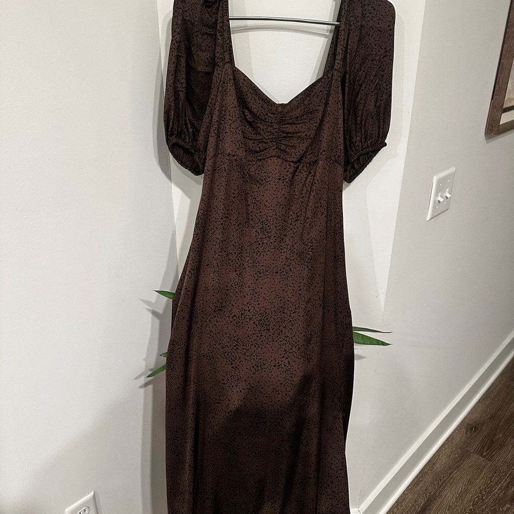 Madewell Dark Brown Long Sleeve Dress